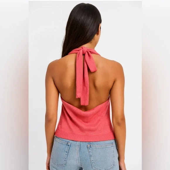 525 America Pink Halter Knit Top Size XL NWT - Picture 4 of 7